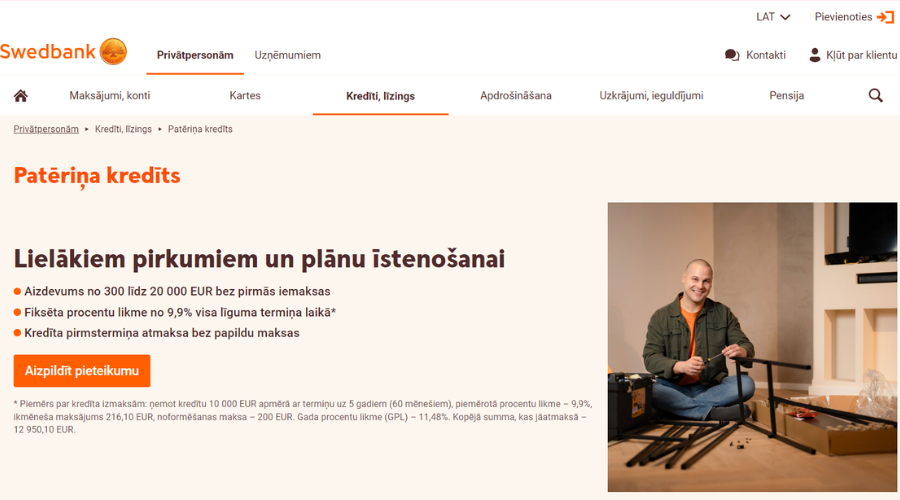 swedbank auto lizings
